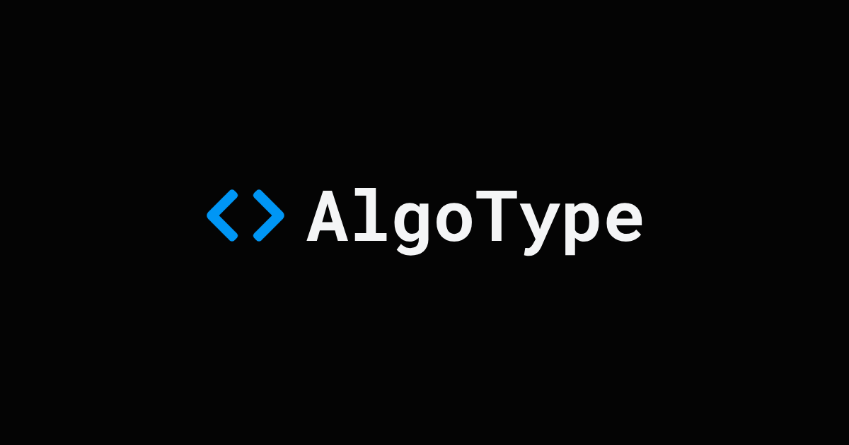Algotype typing practice for programmers